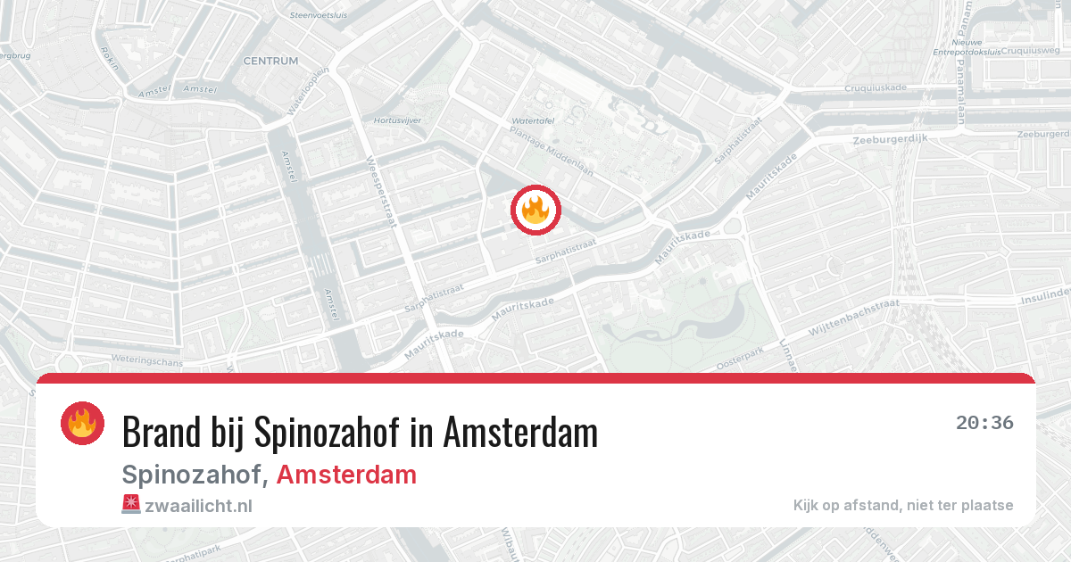 Brand bij Spinozahof in Amsterdam — 21 jun 2026