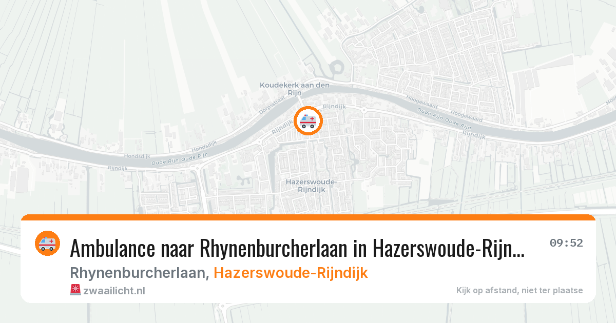 Ambulance naar Rhynenburcherlaan in Hazerswoude-Rijndijk — 12 jun 2026