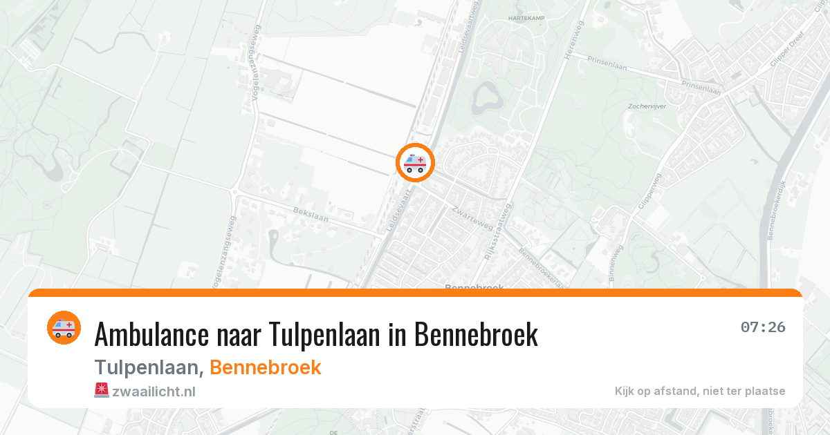 Ambulance naar Tulpenlaan in Bennebroek — 20 jun 2026