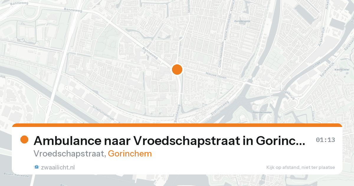 Ambulance naar Vroedschapstraat in Gorinchem — 21 mrt 2026