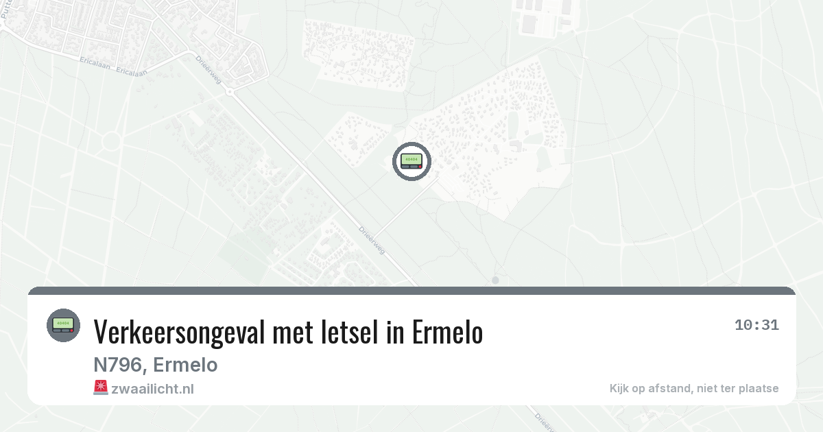 Verkeersongeval met letsel in Ermelo — 28 jul 2026