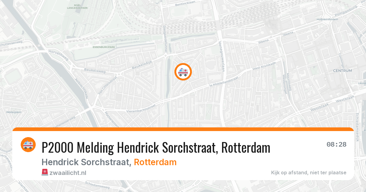 P2000 Melding Hendrick Sorchstraat, Rotterdam — 13 apr 2026