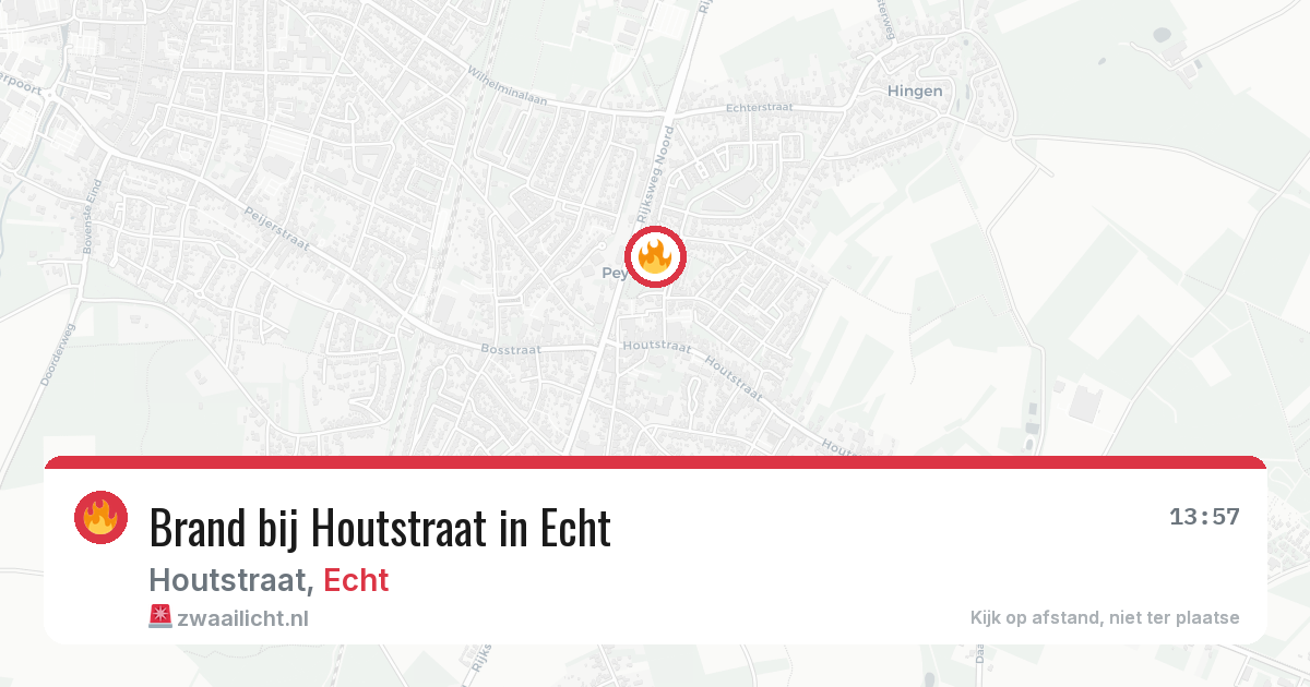 Brand bij Houtstraat in Echt — 15 feb 2026