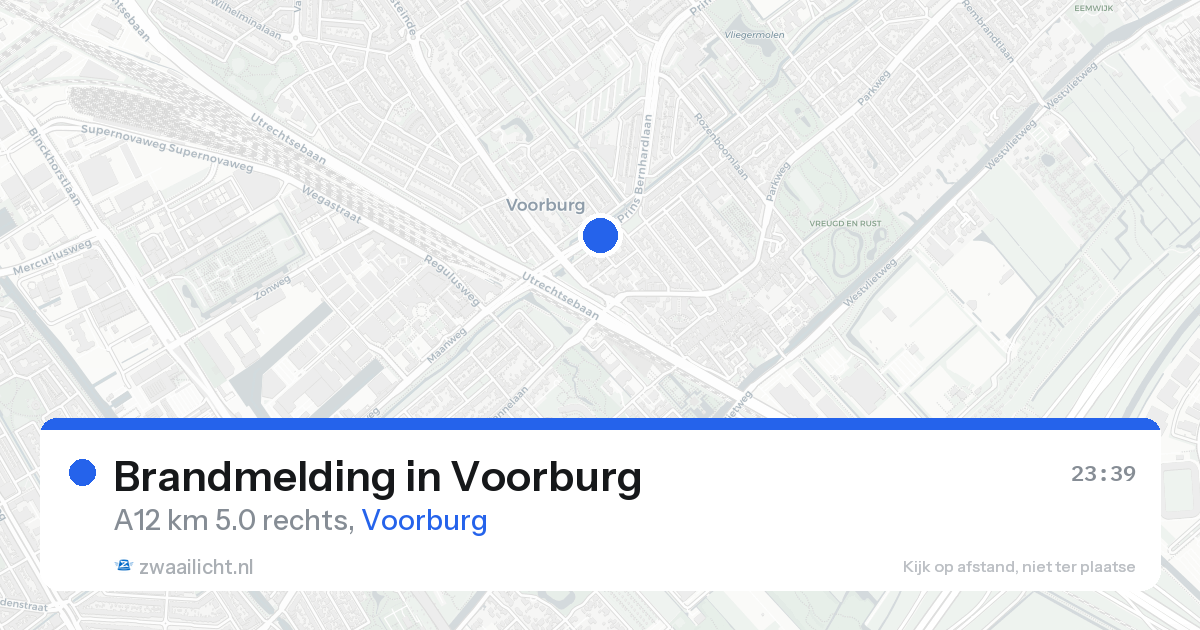 Brandmelding in Voorburg — 25 aug 2026