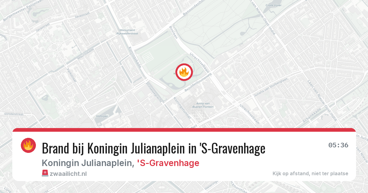 Brand bij Koningin Julianaplein in 'S-Gravenhage — 23 jun 2026