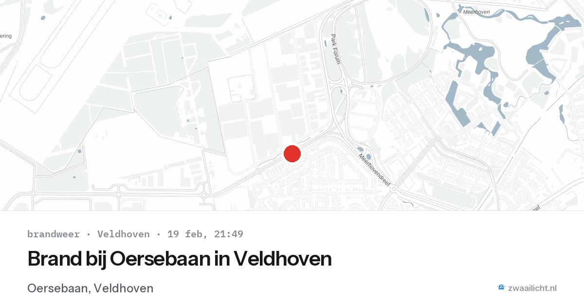 Brand bij Oersebaan in Veldhoven — 19 feb 2026