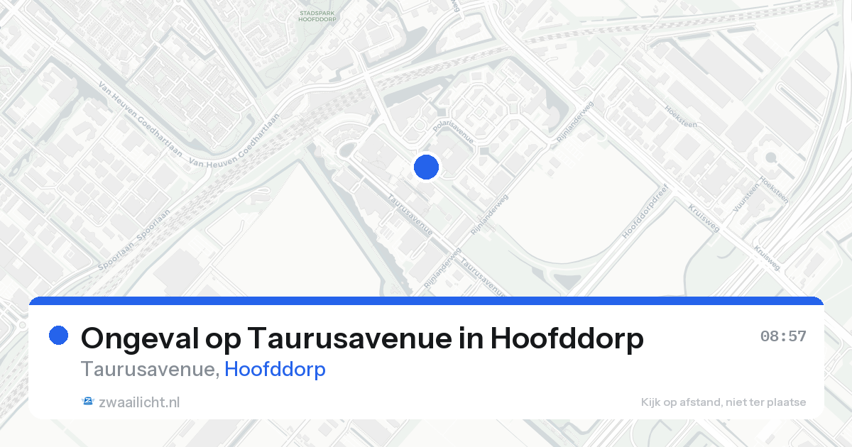 Ongeval op Taurusavenue in Hoofddorp — 26 aug 2026