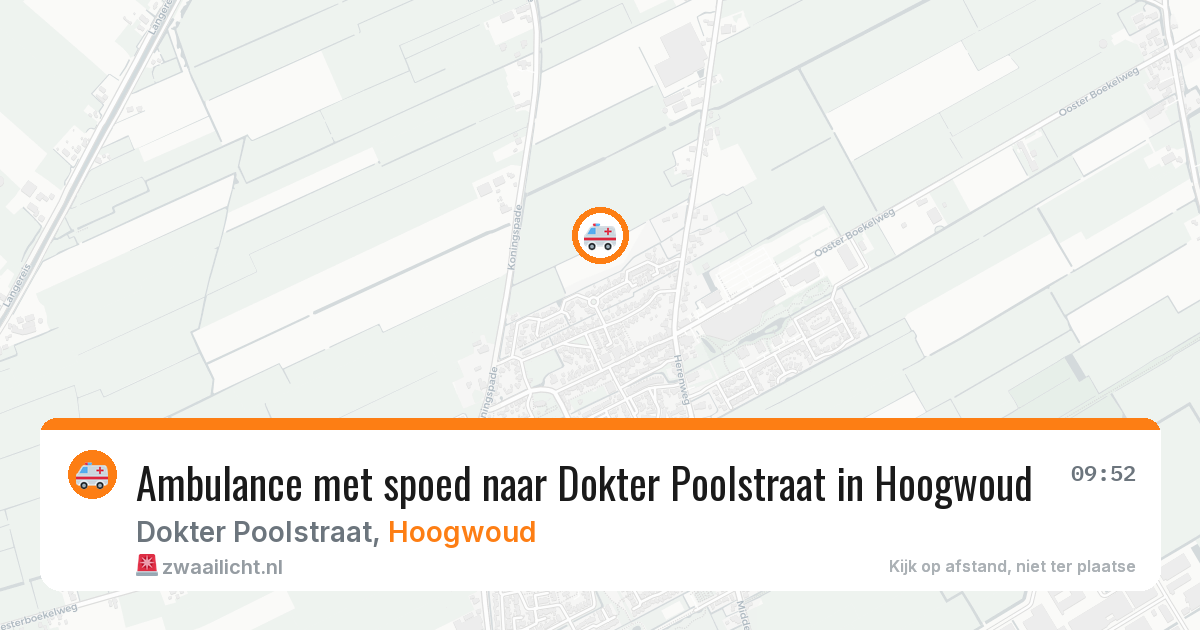 Ambulance met spoed naar Dokter Poolstraat in Hoogwoud — 25 jan 2026