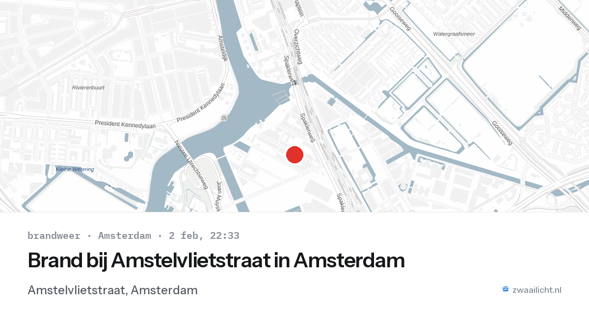 Brand bij Amstelvlietstraat in Amsterdam — 2 feb 2026