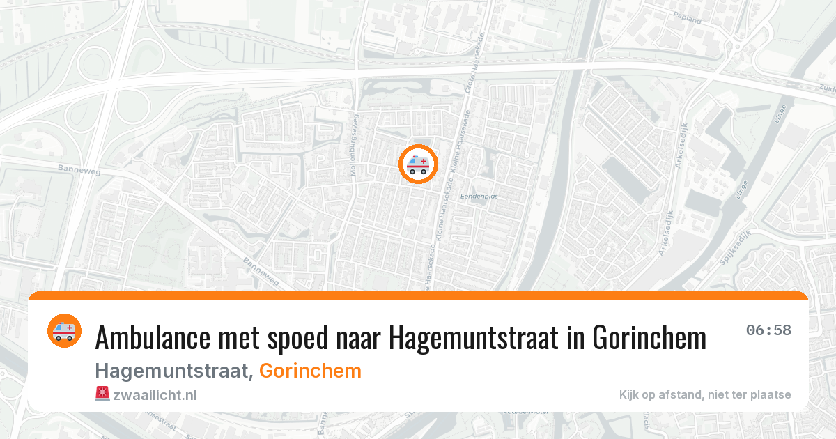 Ambulance met spoed naar Hagemuntstraat in Gorinchem — 6 jul 2026