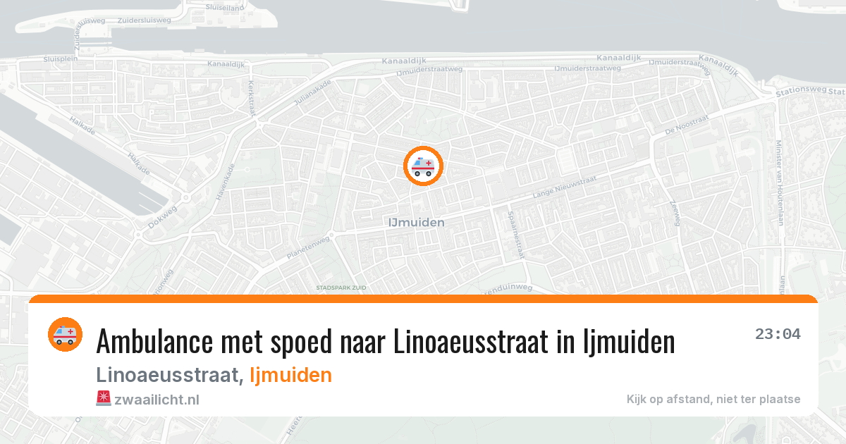 Ambulance met spoed naar Linoaeusstraat in Ijmuiden — 3 jul 2026