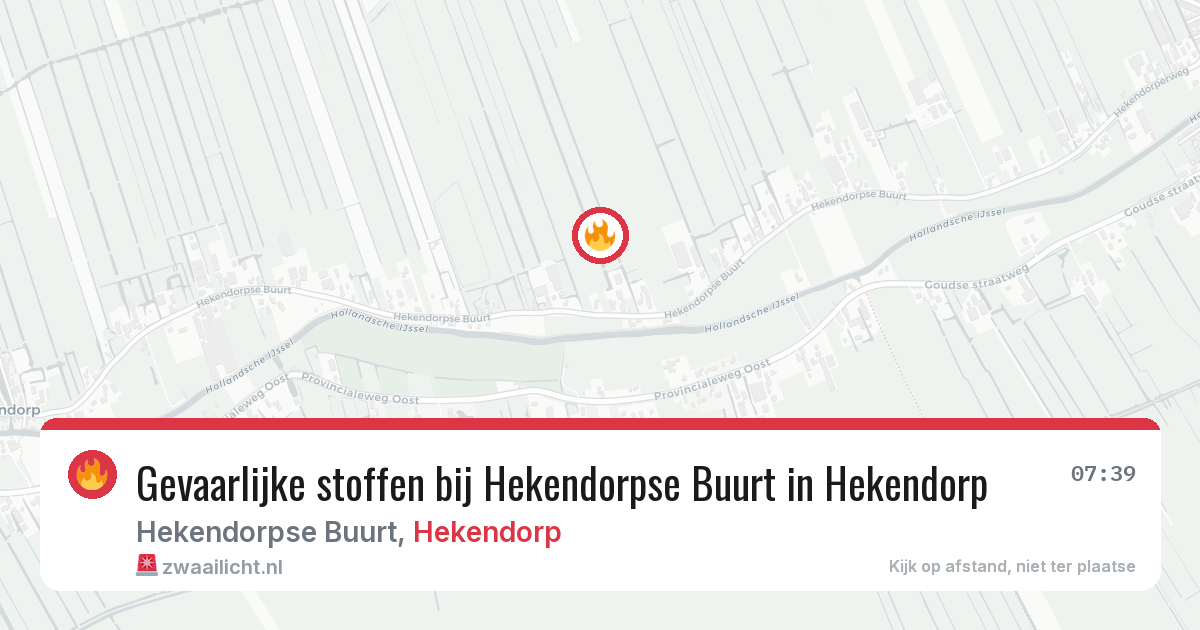 Gevaarlijke stoffen bij Hekendorpse Buurt in Hekendorp — 25 mrt 2026