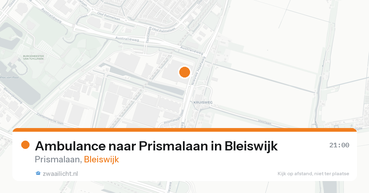 Ambulance naar Prismalaan in Bleiswijk — 17 aug 2026