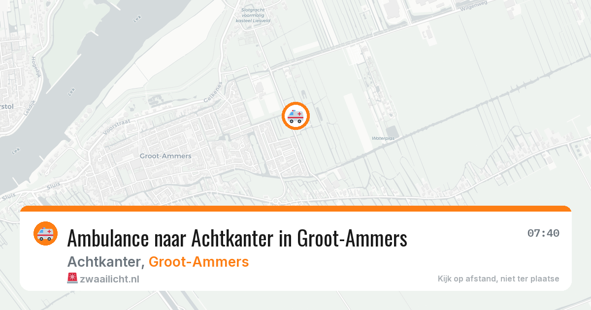 Ambulance naar Achtkanter in Groot-Ammers — 17 mei 2026