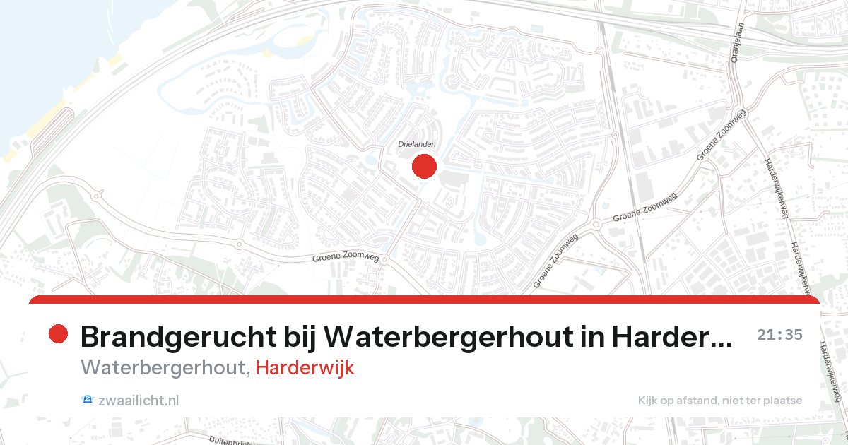 Brandgerucht bij Waterbergerhout in Harderwijk — 27 aug 2026