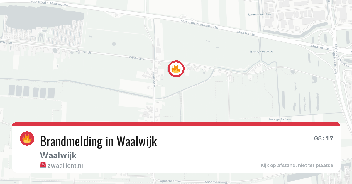 Brandmelding in Waalwijk — 25 jun 2026