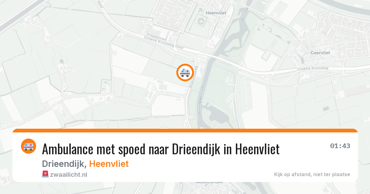 Ambulance met spoed naar Drieendijk in Heenvliet — 20 jun 2026
