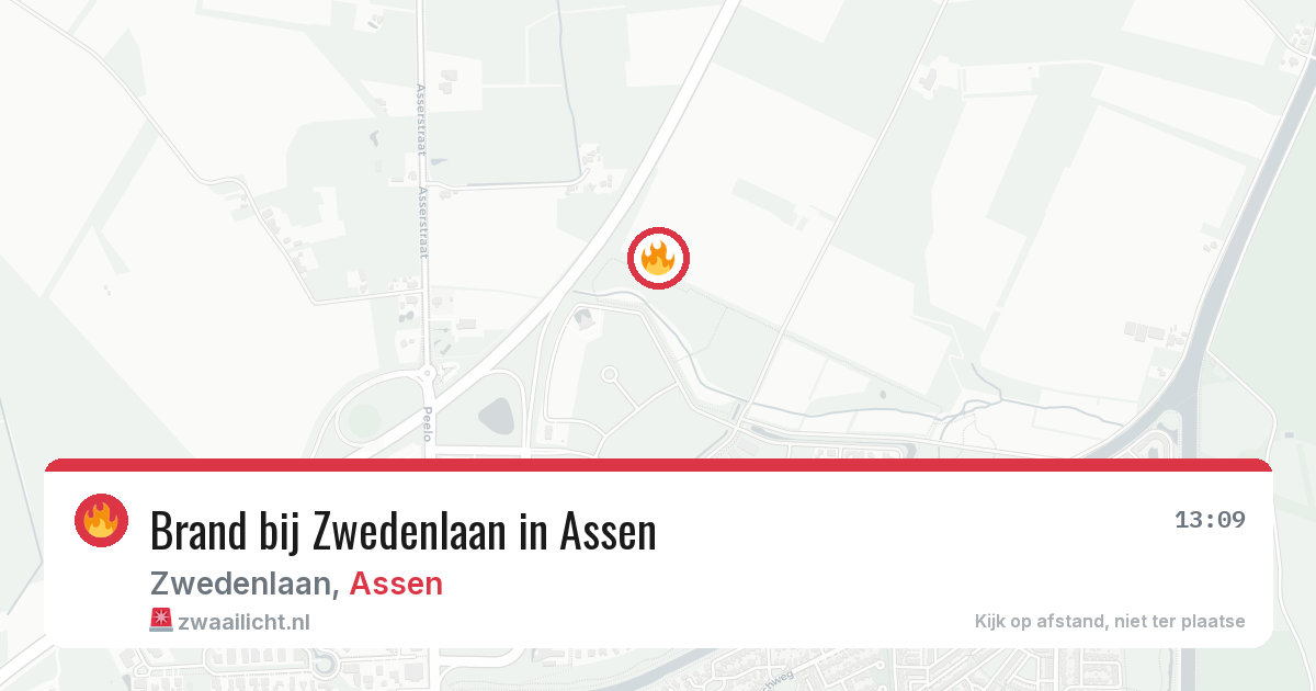 Brand bij Zwedenlaan in Assen — 12 aug 2026