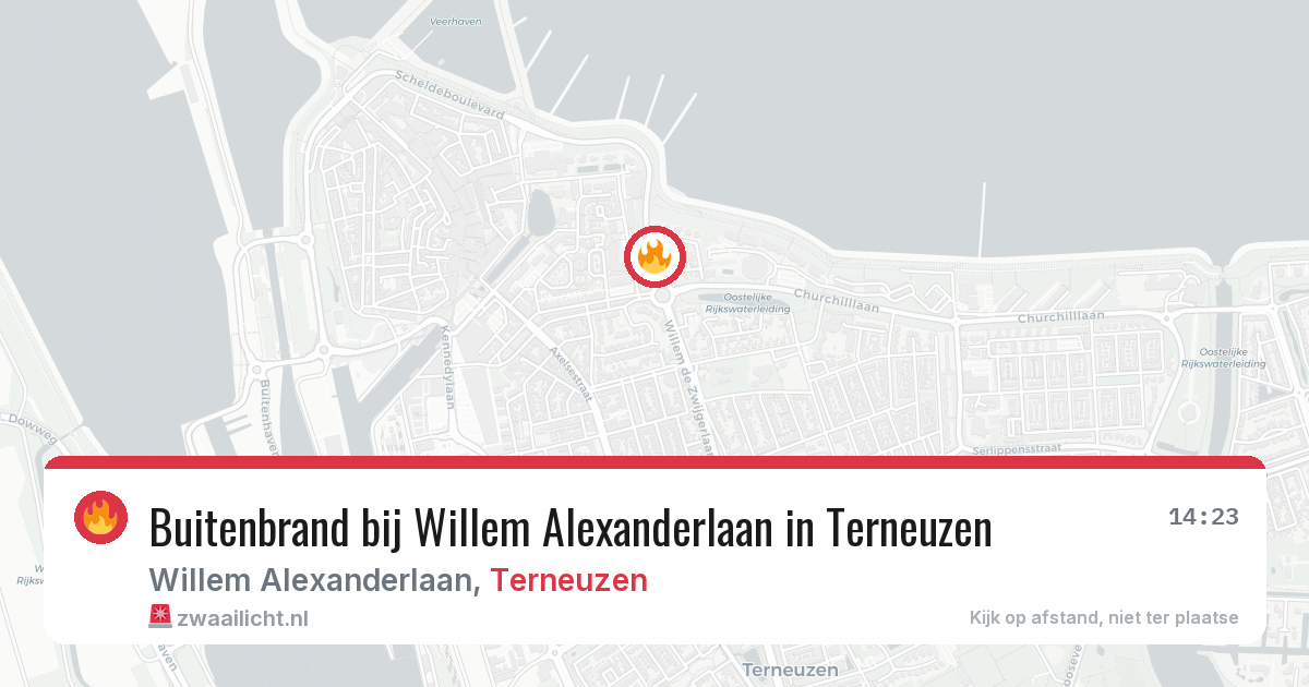 Buitenbrand bij Willem Alexanderlaan in Terneuzen — 26 jun 2026