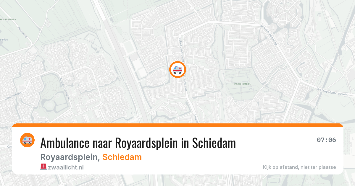 Ambulance naar Royaardsplein in Schiedam — 10 jul 2026