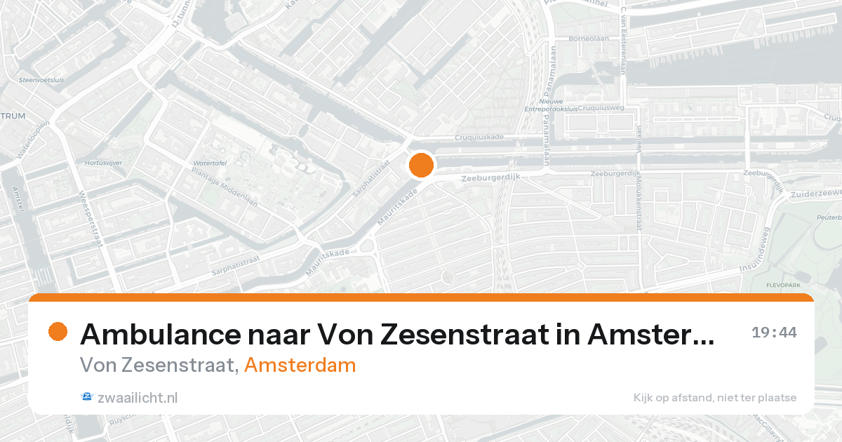 Ambulance naar Von Zesenstraat in Amsterdam — 21 aug 2026