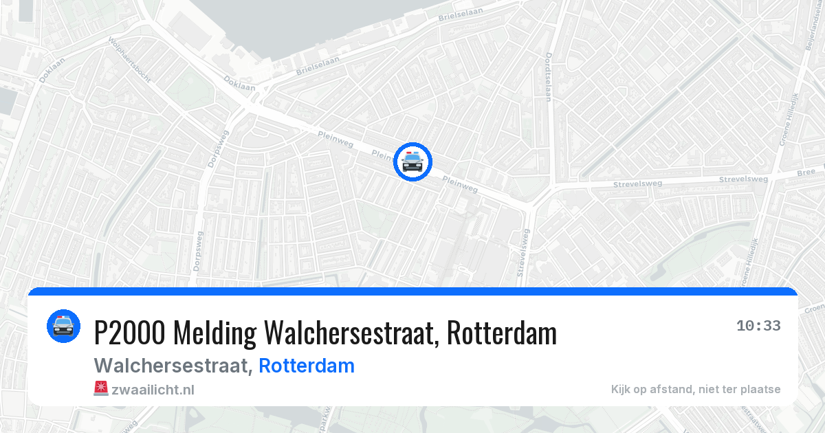 P2000 Melding Walchersestraat, Rotterdam — 13 jul 2026