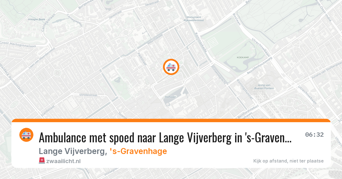 Ambulance met spoed naar Lange Vijverberg in 's-Gravenhage — 11 jun 2026