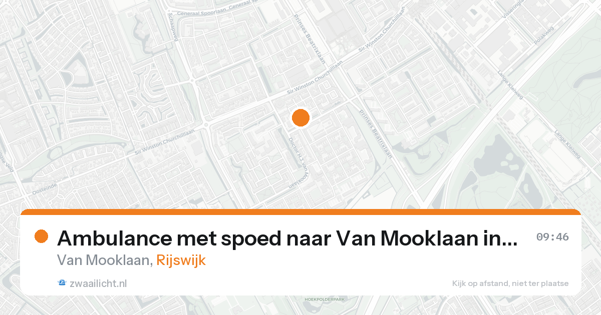 Ambulance met spoed naar Van Mooklaan in Rijswijk — 17 aug 2026