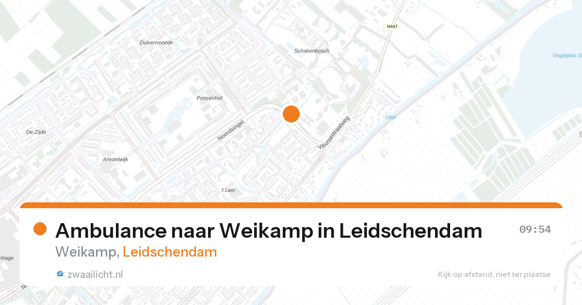 Ambulance naar Weikamp in Leidschendam — 27 aug 2026