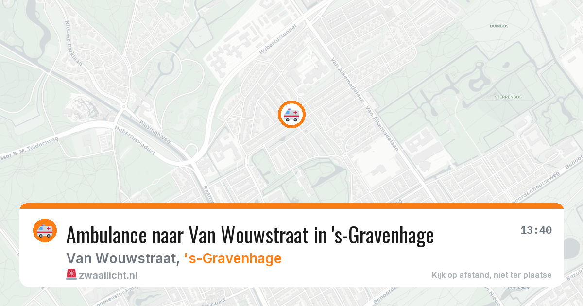 Ambulance naar Van Wouwstraat in 's-Gravenhage — 29 jun 2026