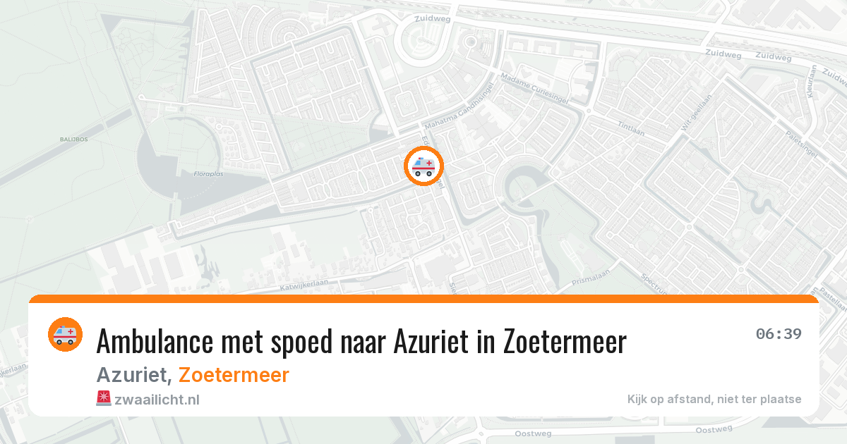Ambulance met spoed naar Azuriet in Zoetermeer — 5 jul 2026