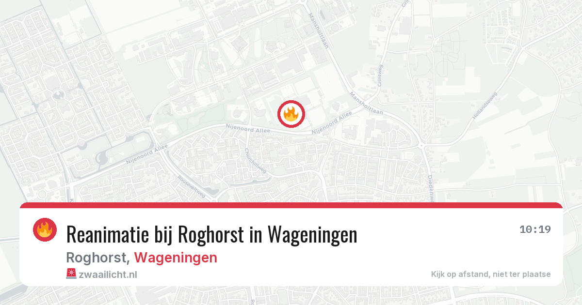 Reanimatie bij Roghorst in Wageningen — 20 jun 2026