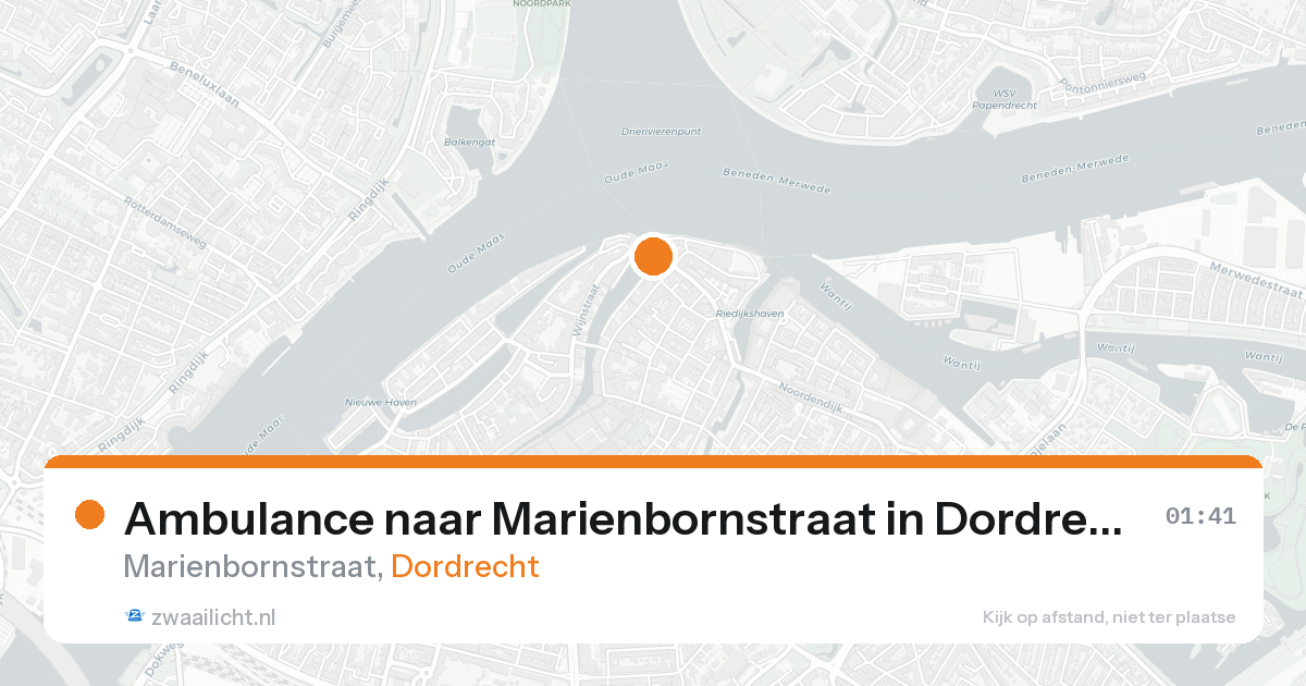 Ambulance naar Marienbornstraat in Dordrecht — 20 aug 2026