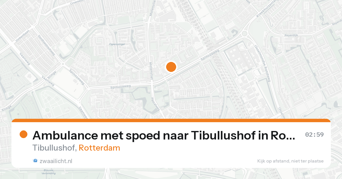 Ambulance met spoed naar Tibullushof in Rotterdam — 28 mei 2026