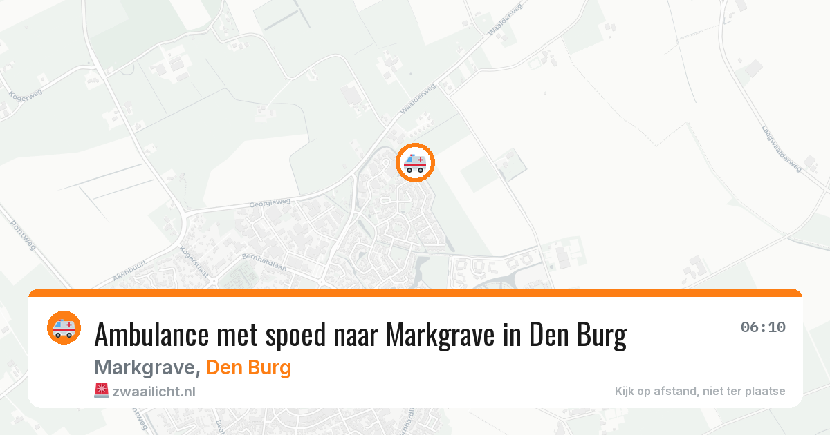 Ambulance met spoed naar Markgrave in Den Burg — 7 apr 2026