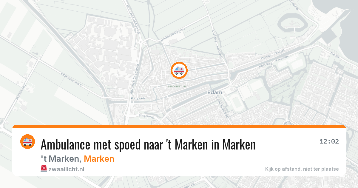 Ambulance met spoed naar 't Marken in Marken — 6 jul 2026