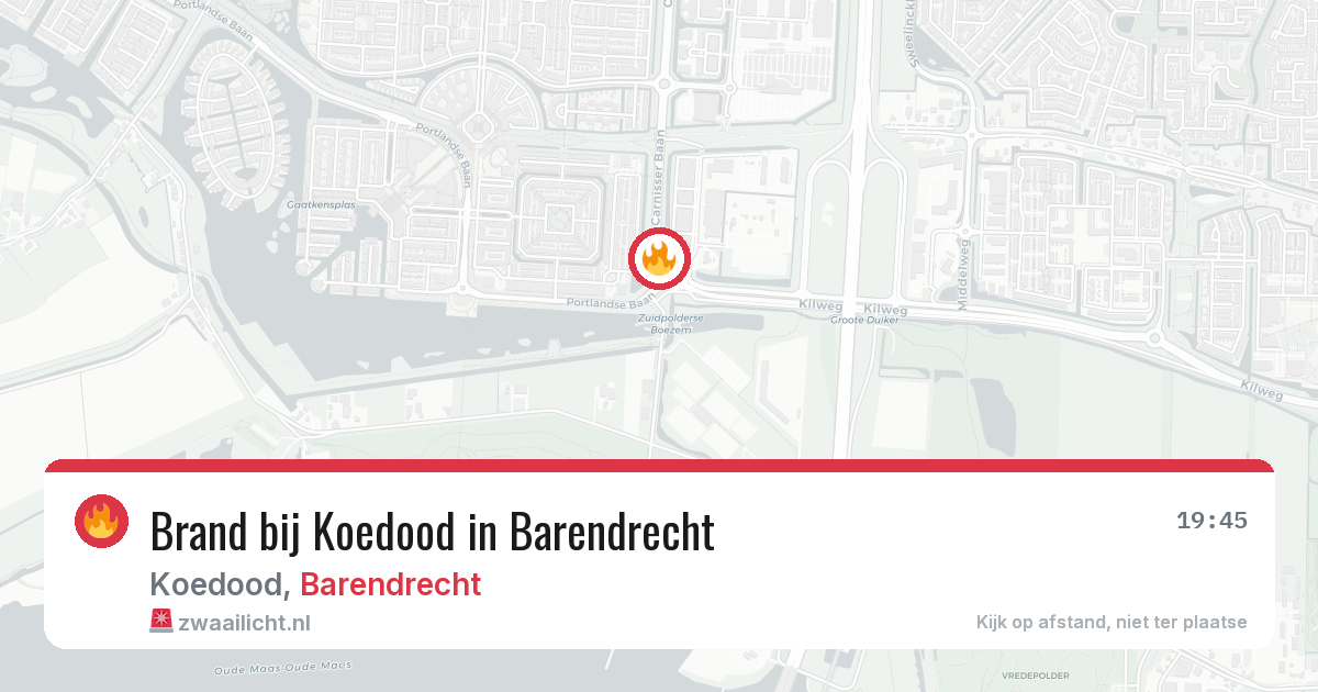 Brand bij Koedood in Barendrecht — 23 apr 2026