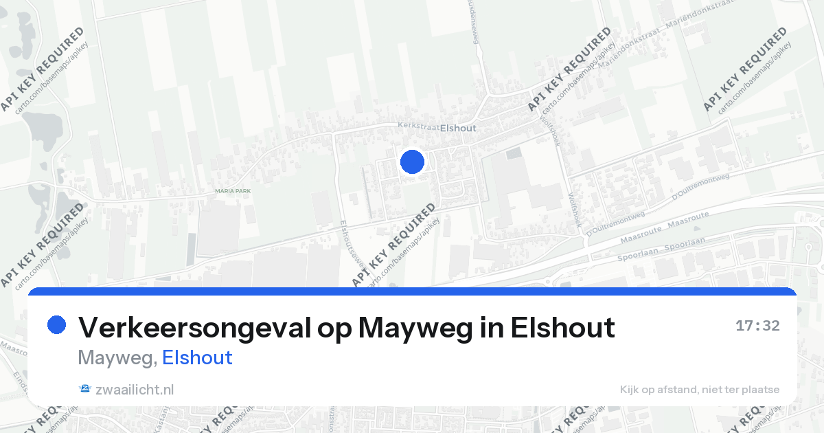 Verkeersongeval op Mayweg in Elshout — 19 aug 2026