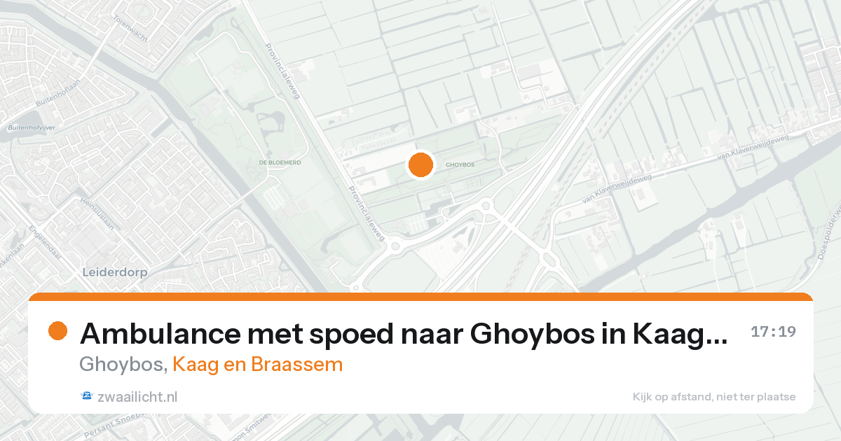 Ambulance met spoed naar Ghoybos in Kaag en Braassem — 16 aug 2026