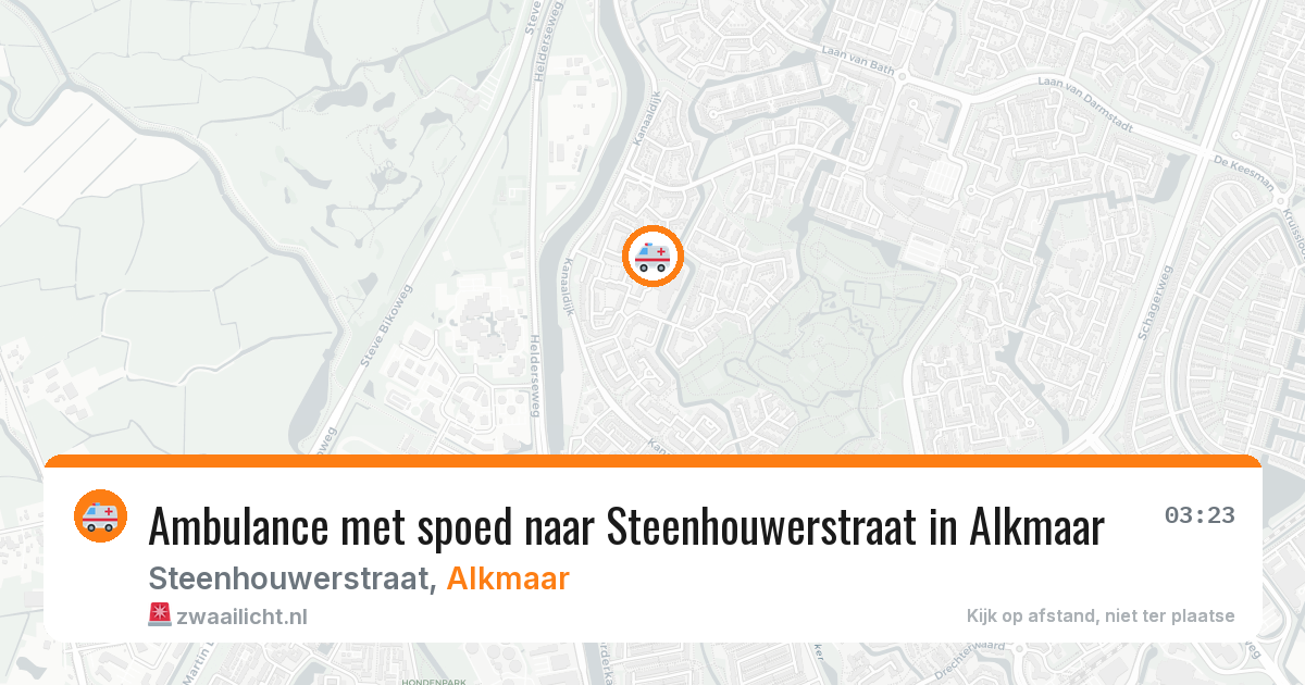 Ambulance met spoed naar Steenhouwerstraat in Alkmaar — 14 jul 2026