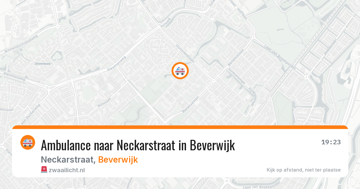 Ambulance naar Neckarstraat in Beverwijk — 28 jun 2026