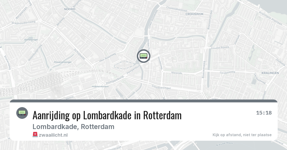 Aanrijding op Lombardkade in Rotterdam — 10 mrt 2026
