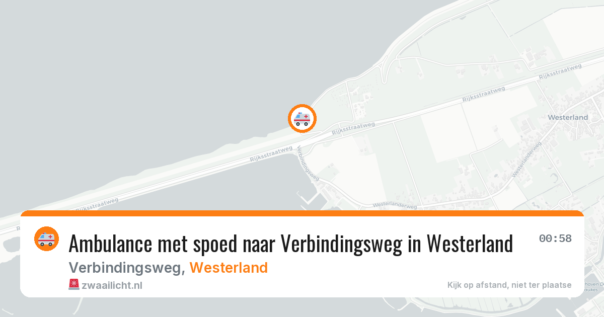 Ambulance met spoed naar Verbindingsweg in Westerland — 1 aug 2026