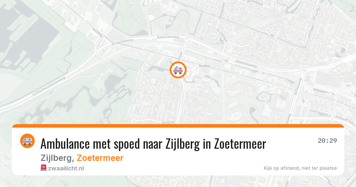 Ambulance met spoed naar Zijlberg in Zoetermeer — 6 mei 2026