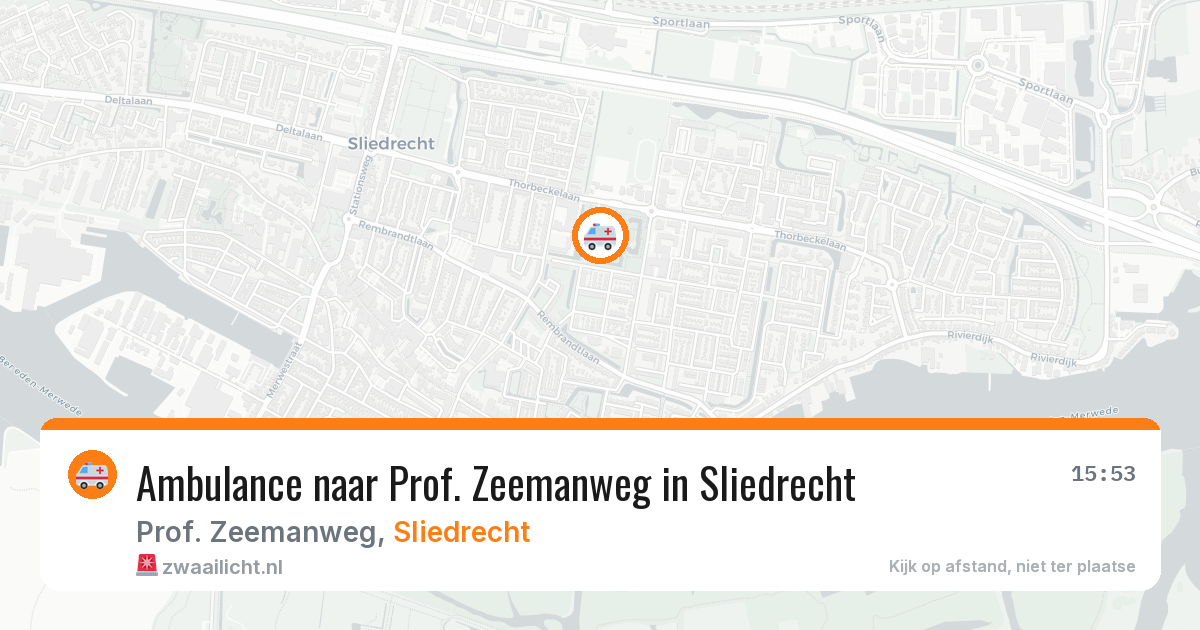 Ambulance naar Prof. Zeemanweg in Sliedrecht — 2 mei 2026