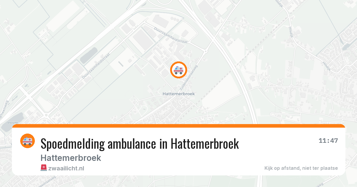 Spoedmelding ambulance in Hattemerbroek — 1 aug 2026