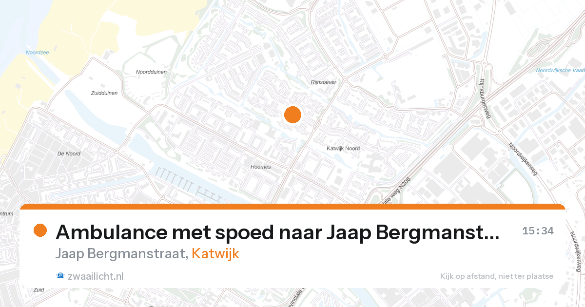 Ambulance met spoed naar Jaap Bergmanstraat in Katwijk — 3 mei 2026
