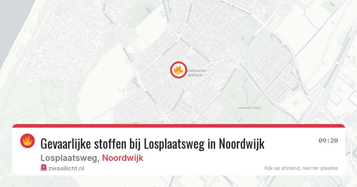 Gevaarlijke stoffen bij Losplaatsweg in Noordwijk — 6 mei 2026