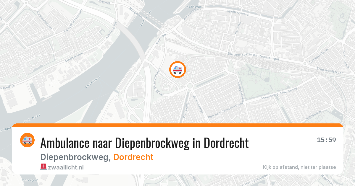 Ambulance naar Diepenbrockweg in Dordrecht — 21 jun 2026