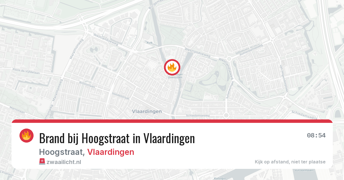 Brand bij Hoogstraat in Vlaardingen — 25 jun 2026